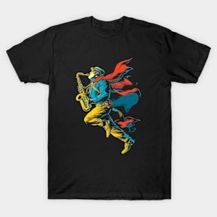 Saxophone a jazzy superhero T-Shirt